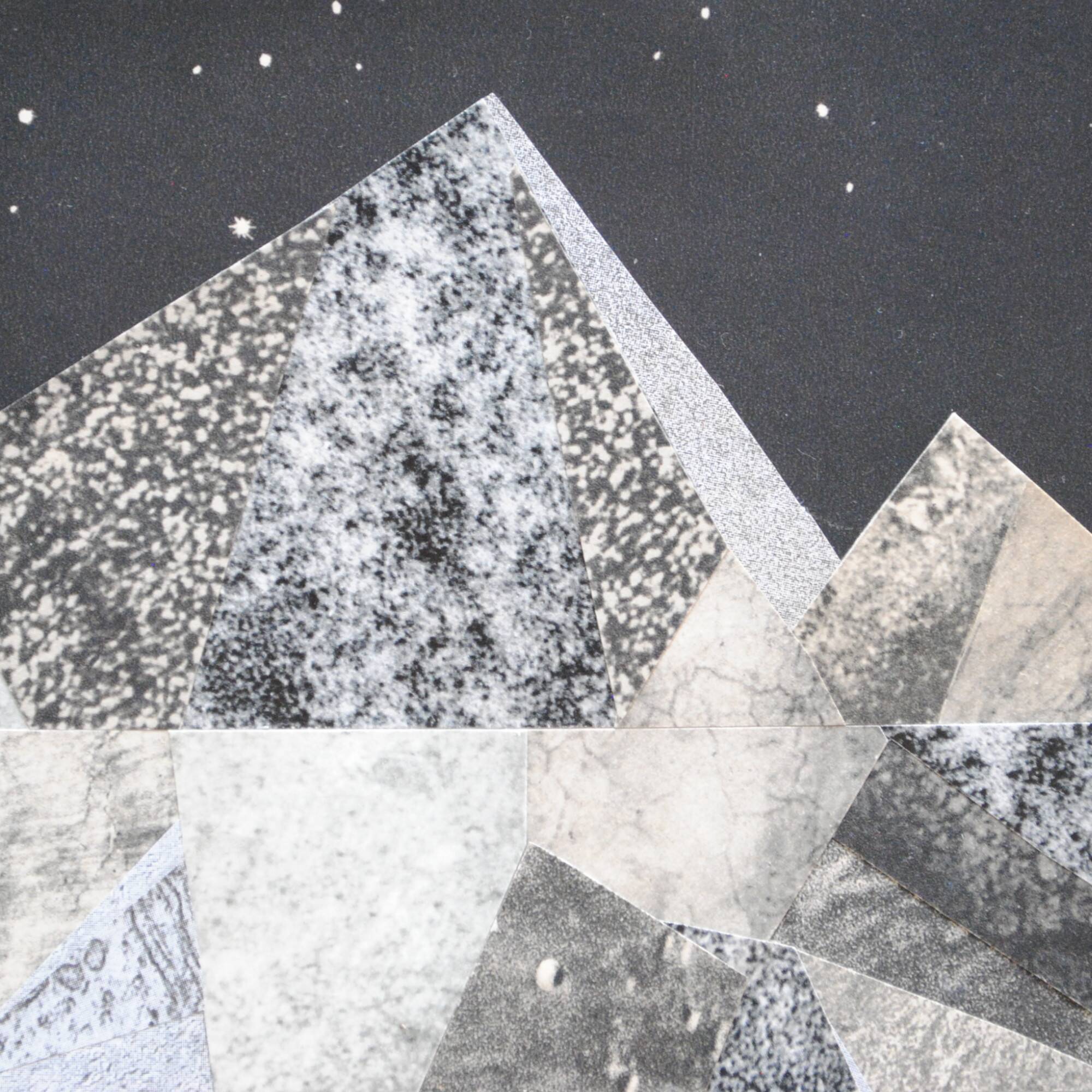 Collage on paper • mineralogy iii