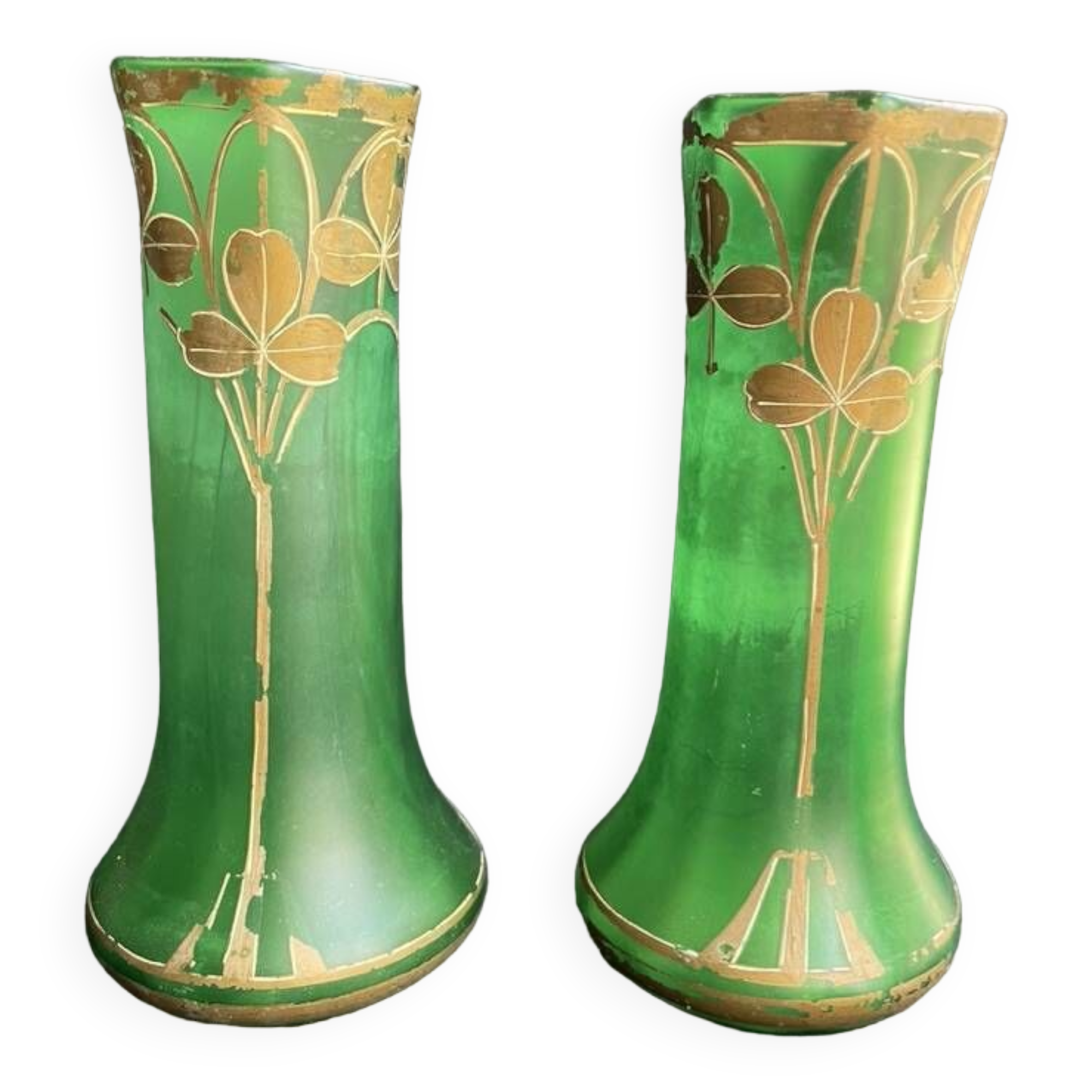Pair of vase F. T. Legras – Becken and Auguste Helligenstein – Art Nouveau