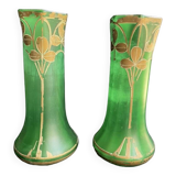 Pair of vase F. T. Legras – Becken and Auguste Helligenstein – Art Nouveau