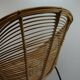 Mid century bamboo an iron pod chair, 1960s