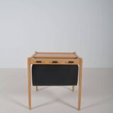 Danish side table with magazine holder by S.P. Jensen for BRDR Furbo, 1960s