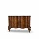 antique walnut serpentine commode