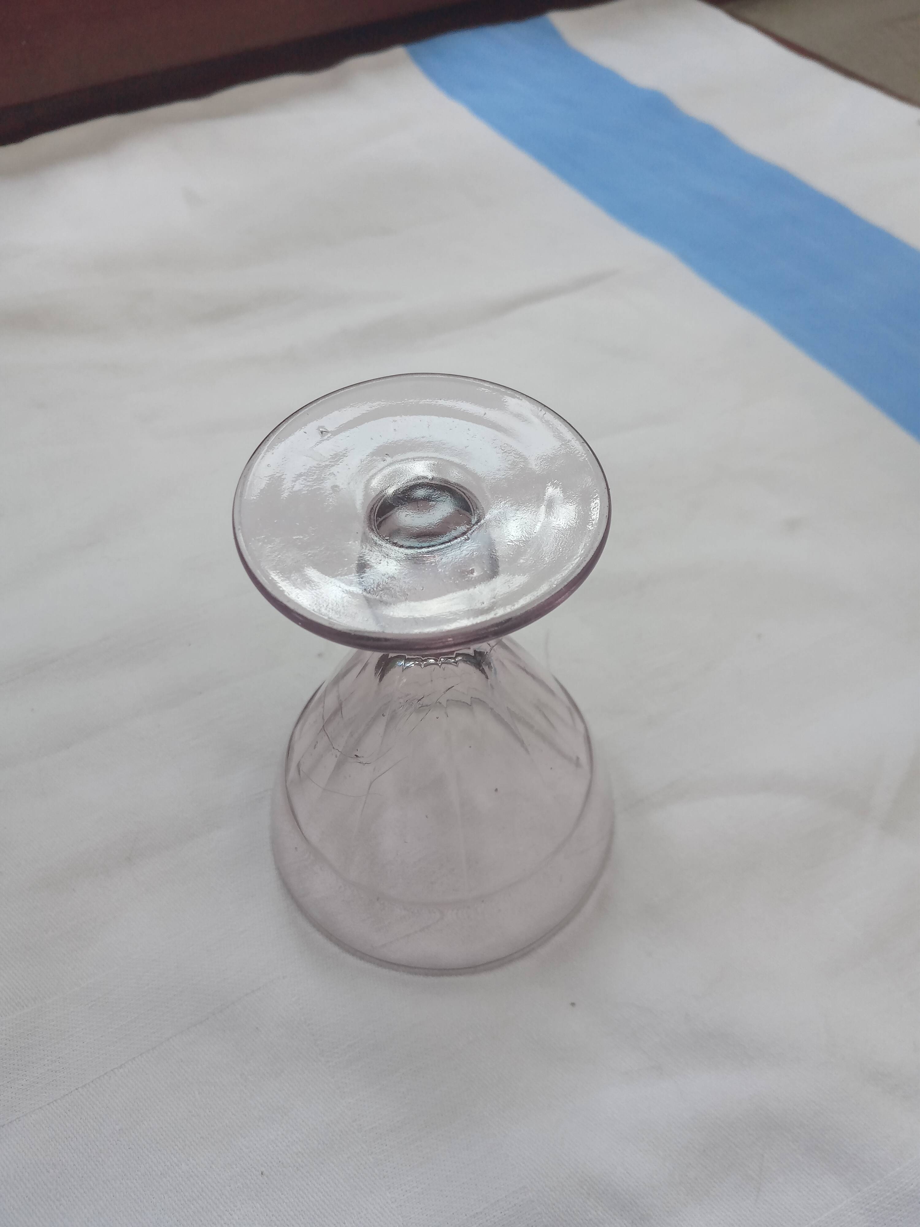 12 old bistro glasses