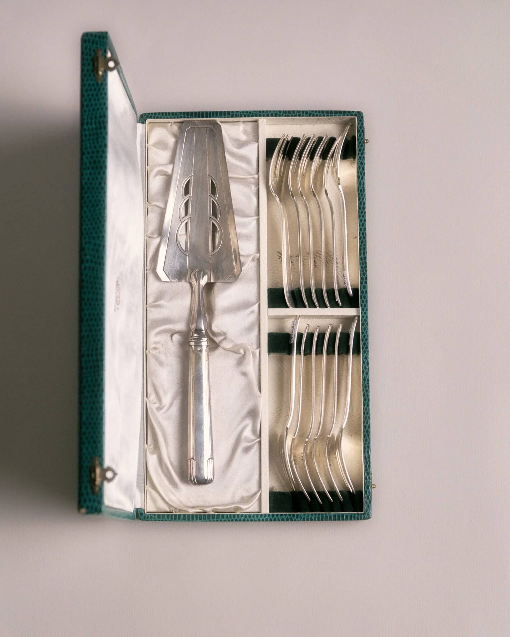 Silver metal dessert service, Henri Carraud