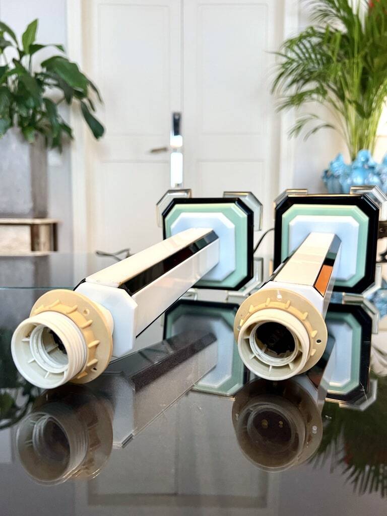 Modernist Art Deco lamps in opaline - 20th century lighting - Modern Design