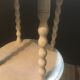 Sofa end or patinated white saddle