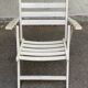 Chaise de jardin pliable blanche en bois massif
