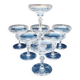 Baccarat crystal champagne glasses monogram 19th century