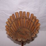 Rattan tripod planter of the 1950s