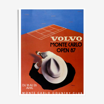 Affiche originale Volvo Monte Carlo open tennis Razzia