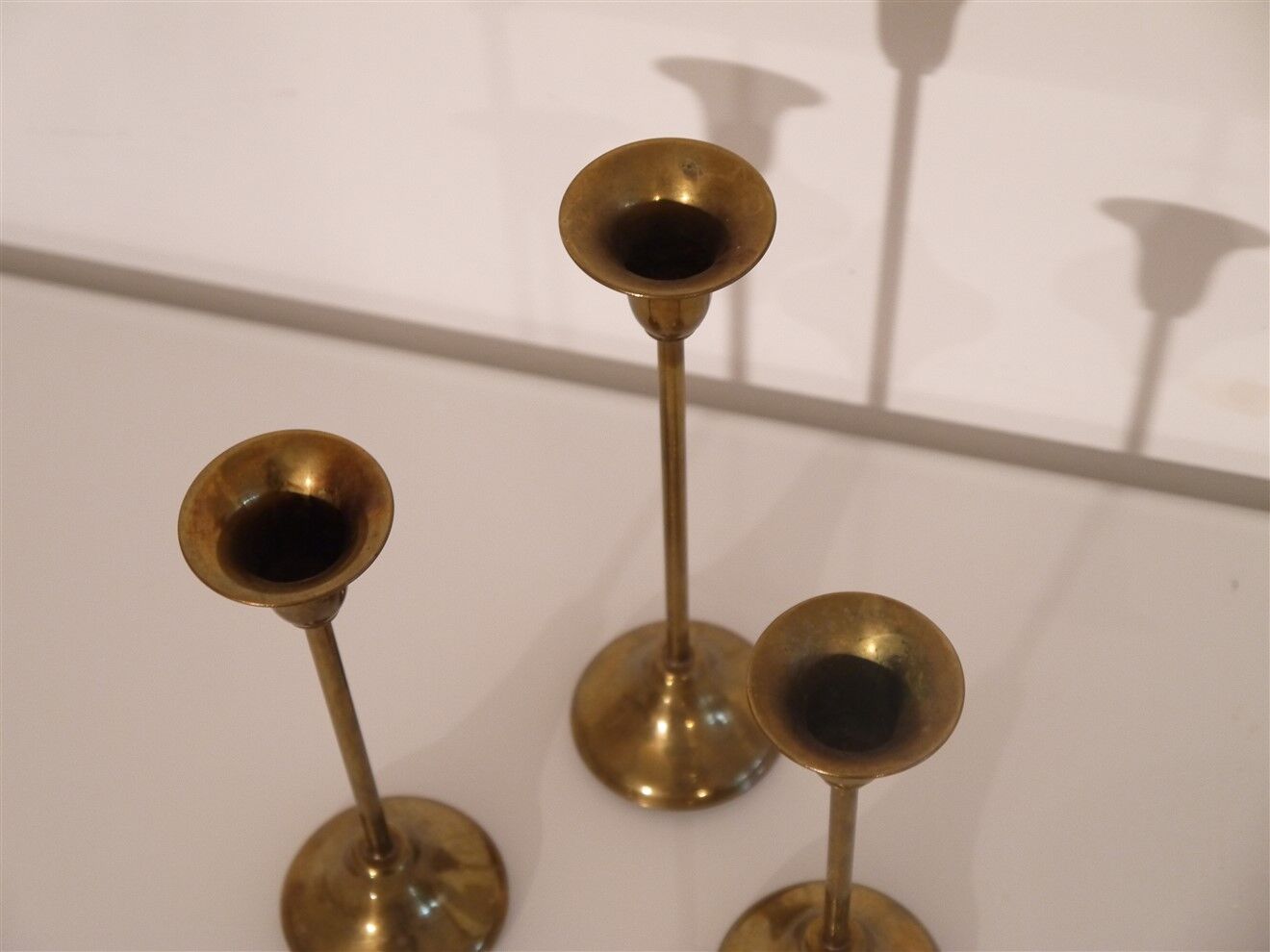 Scandinavian vintage brass candlesticks 1970