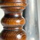 Vintage ikea wood and metal candle holders