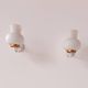 Pair of vintage wall lights in brass and opaline, France 1970.