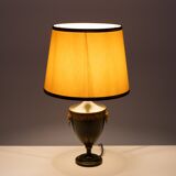 Beautiful metal green-painted tôle table lamp 1960s france