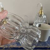 Set of three glass pendant lights of Scandinavian origin