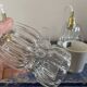 Set of three glass pendant lights of Scandinavian origin
