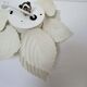 Masca flower sconce in metal white vintage cream