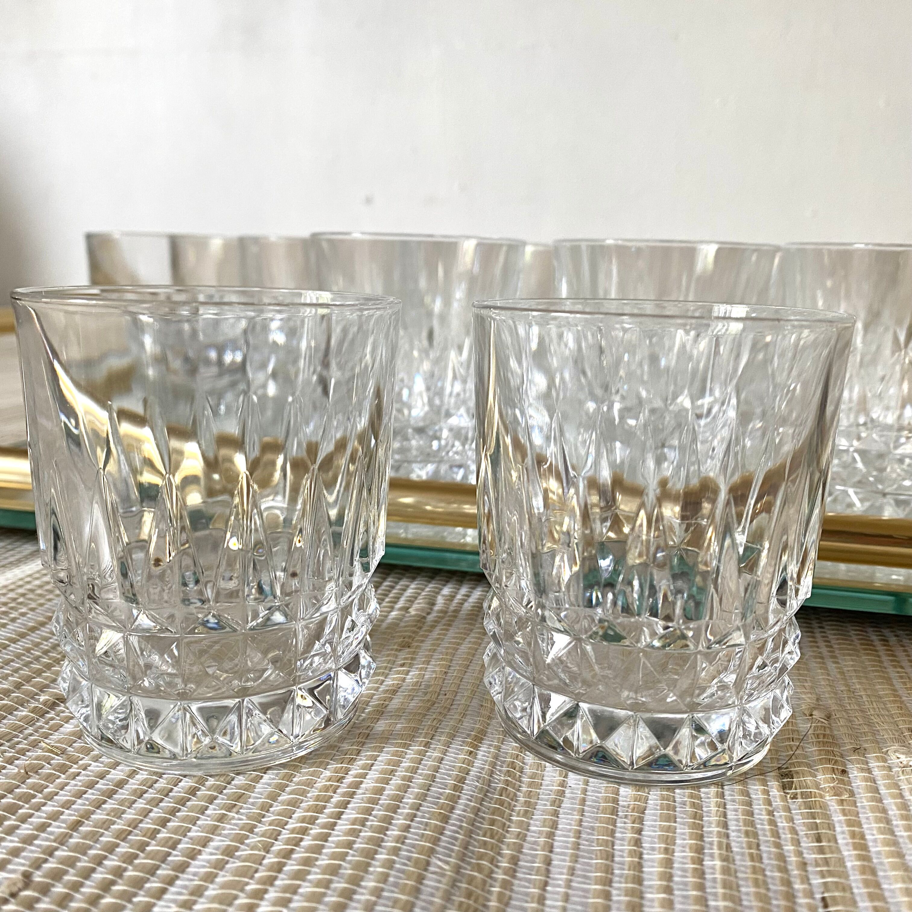 Crystal whisky glasses x15
