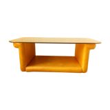 Coffee table in leather Roche Bobois years 70/80