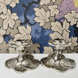 Pair of flower candlesticks
