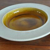 Plat en céramique ocre doré par Kähler, Danemark 1950