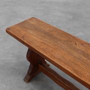 Rustic oak bench with nice patina, France ca. 1900