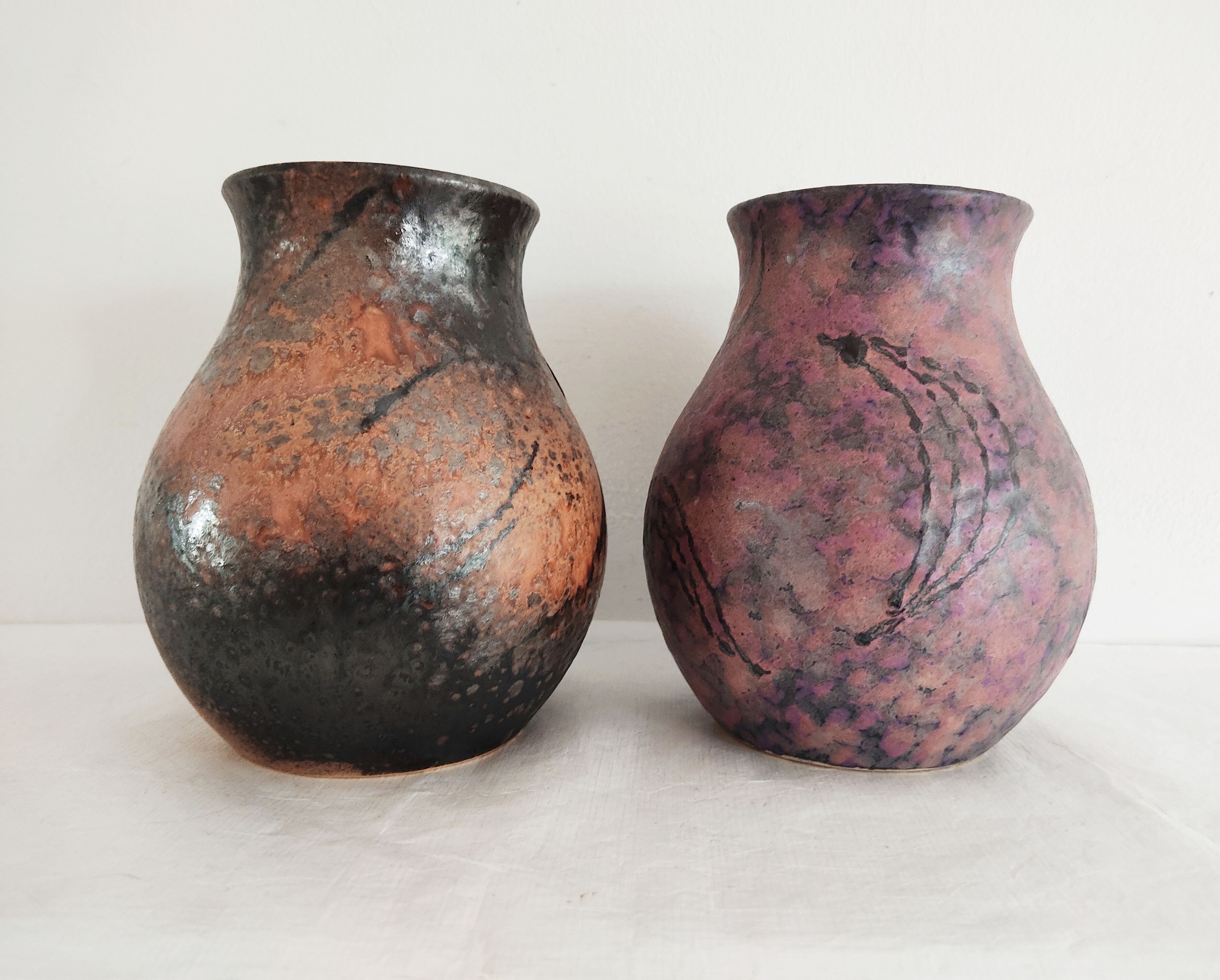 Set of 2 Ruscha vases 1970