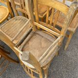 Set of 9 raw bistro chairs