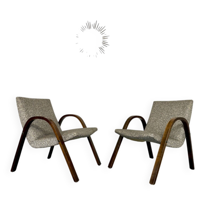 Lot de 2 fauteuils vintage design  Bow-Wood Steiner, années 1950
