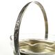 Basket sugar bowl Eclecticism, silver-plated brass, crystal, Poland, 1930s.