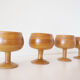 Set of ceramic stemmed glasses 1970