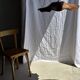 Small stool or small oval side table in solid teak wabi-sabi H24 53