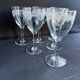 6 Saint Louis wine glasses Manon service Pantograph engraving IV