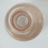 Frosted pale pink glass carafe 29 cm