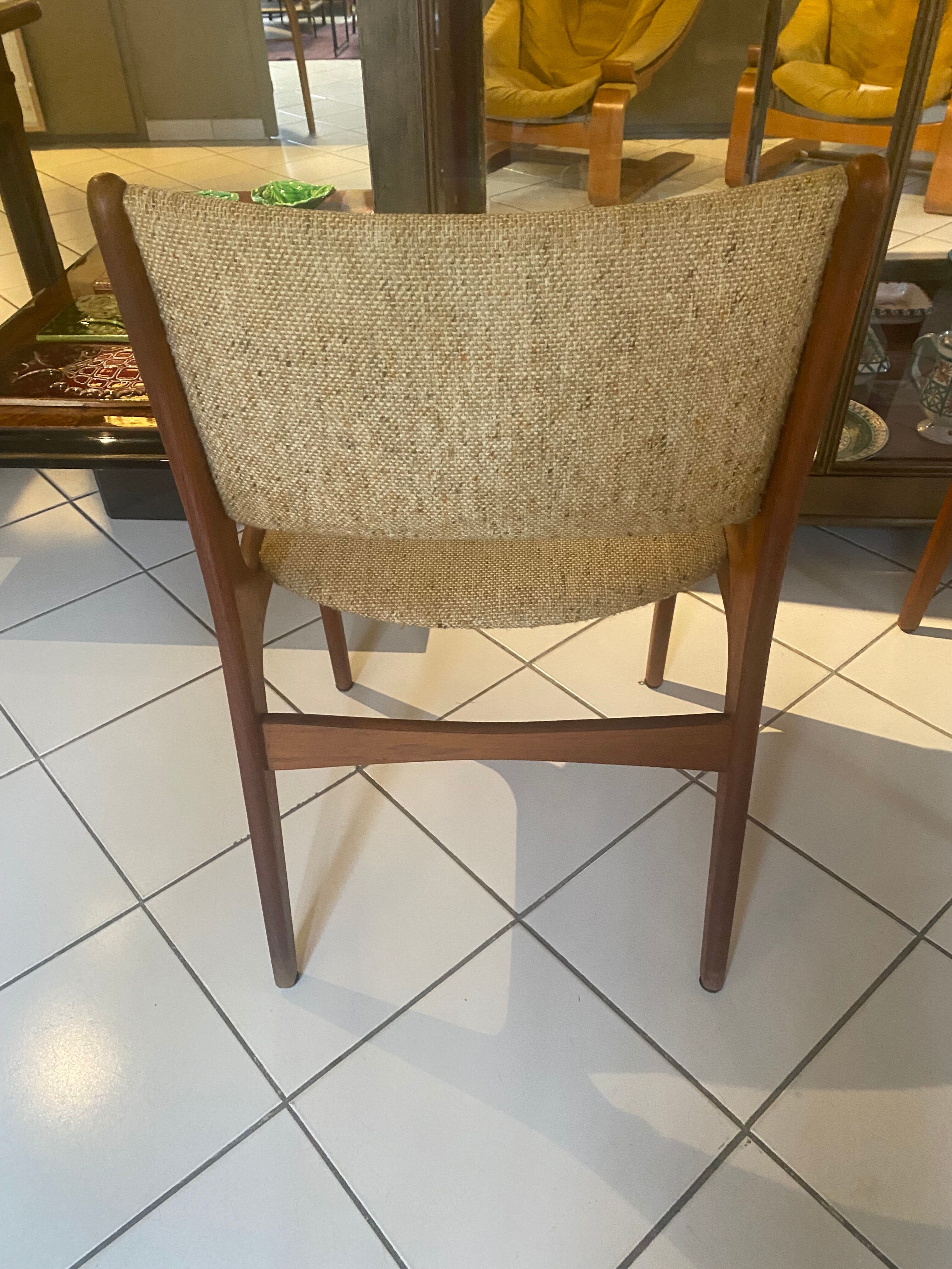 Set of 4 Scandinavian teak chairs