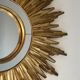 Sun mirror in golden resin 50cm