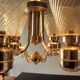 Lampadario italiano in vetro di Murano 1940s In ottime Condizioni