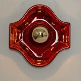Wall lamp in red and orange ceramic Sputnik, Germany, 1970s
