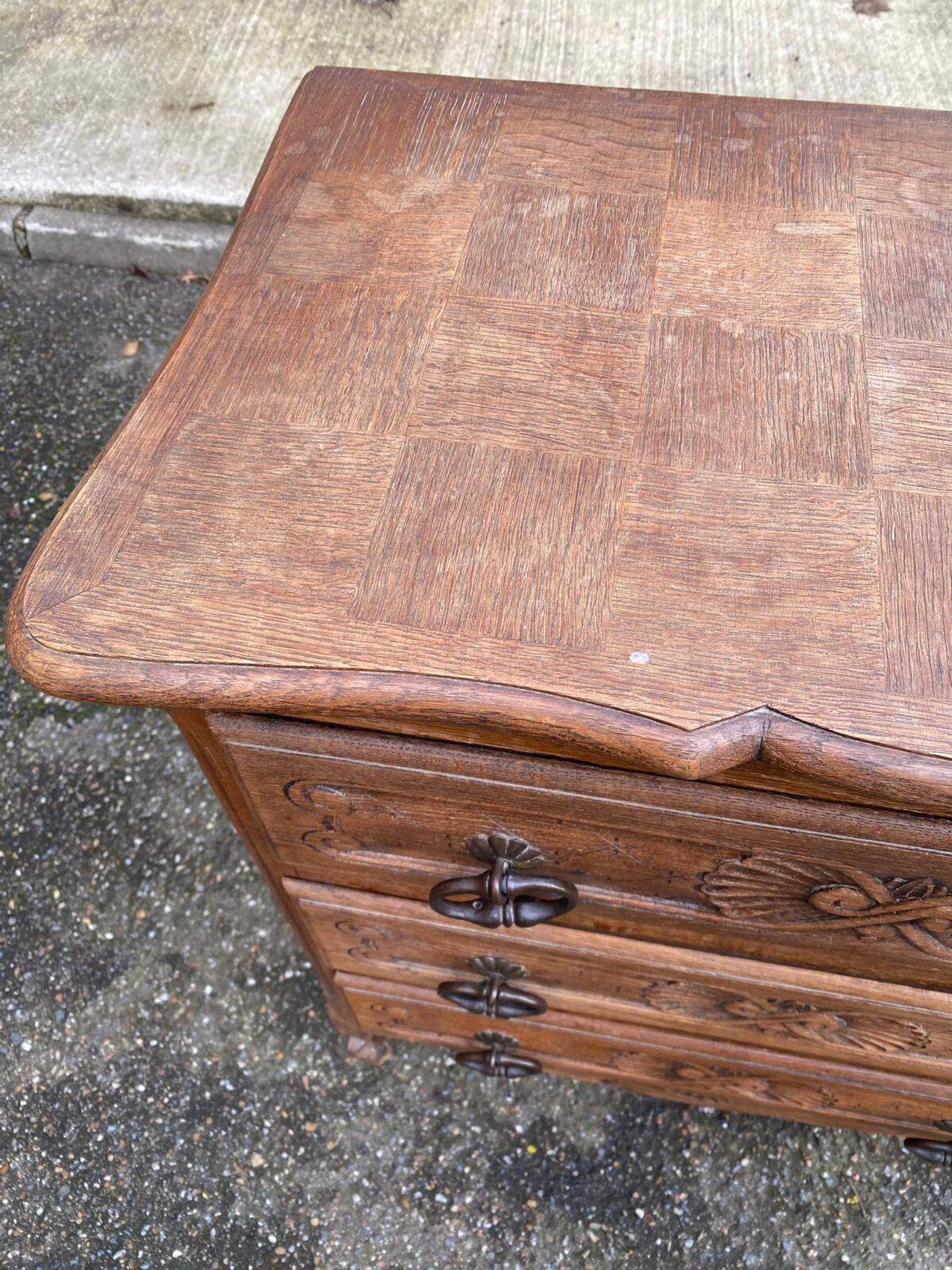 Vintage Louis XV style commode in 19th-century wood.