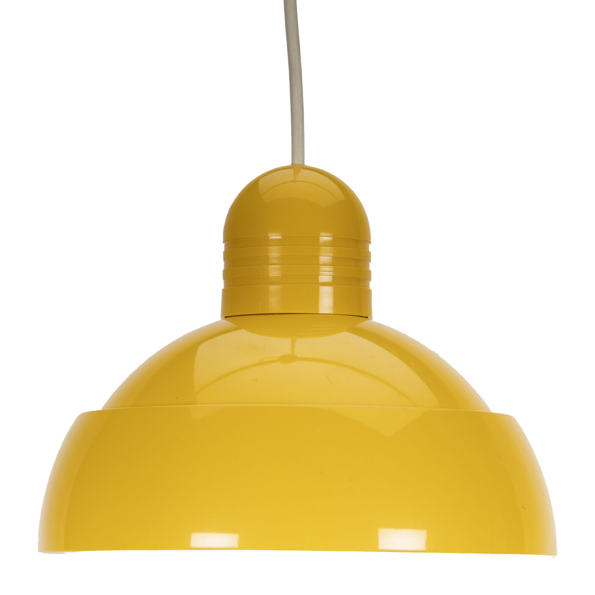 Yellow plastic 70s osram pendant lamp