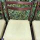 6 Scandinavian chairs with pale yellow skai seats
