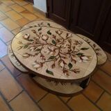 Georges Pelletier Vallauris La Roue Magnolias Vintage Coffee Table