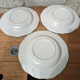 Set of 3 decorative deep plates with floral decoration