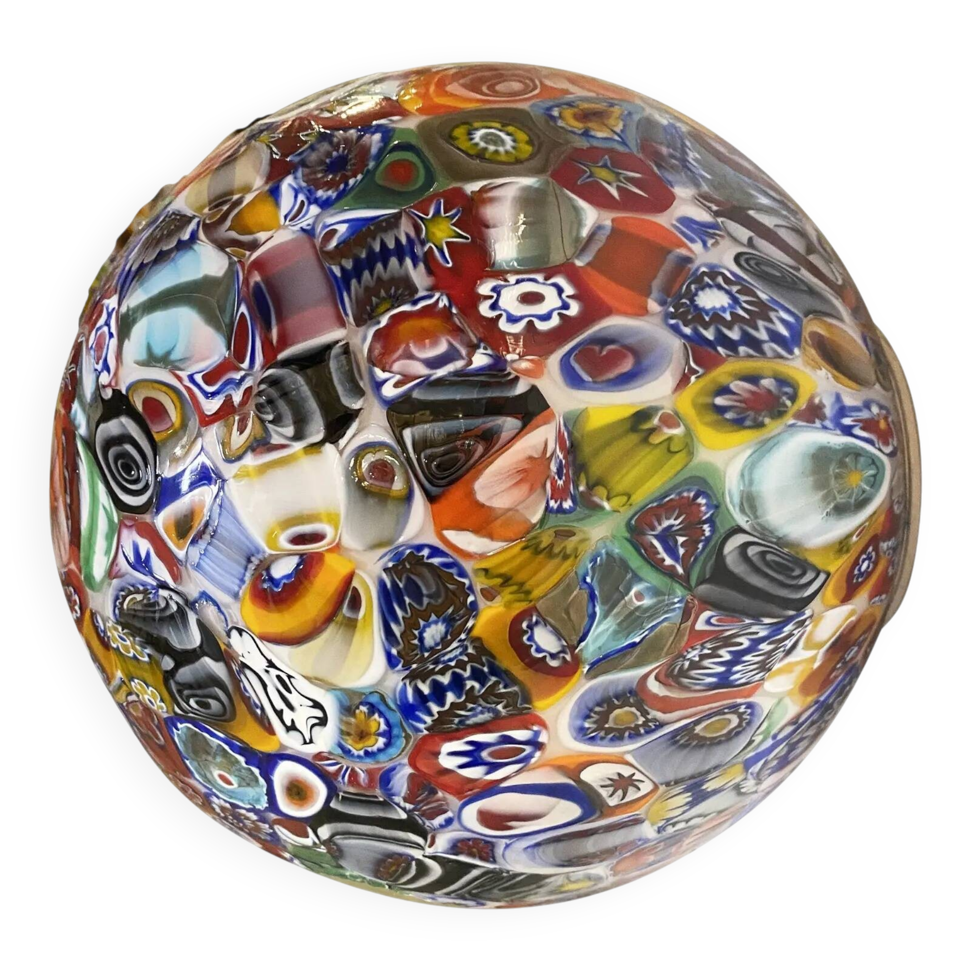 Contemporary Venetian Multicolored "Murrine" Little Sphere Wall Sconce