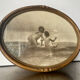 Oval Antique Wooden Frame 32 cm x 25 cm