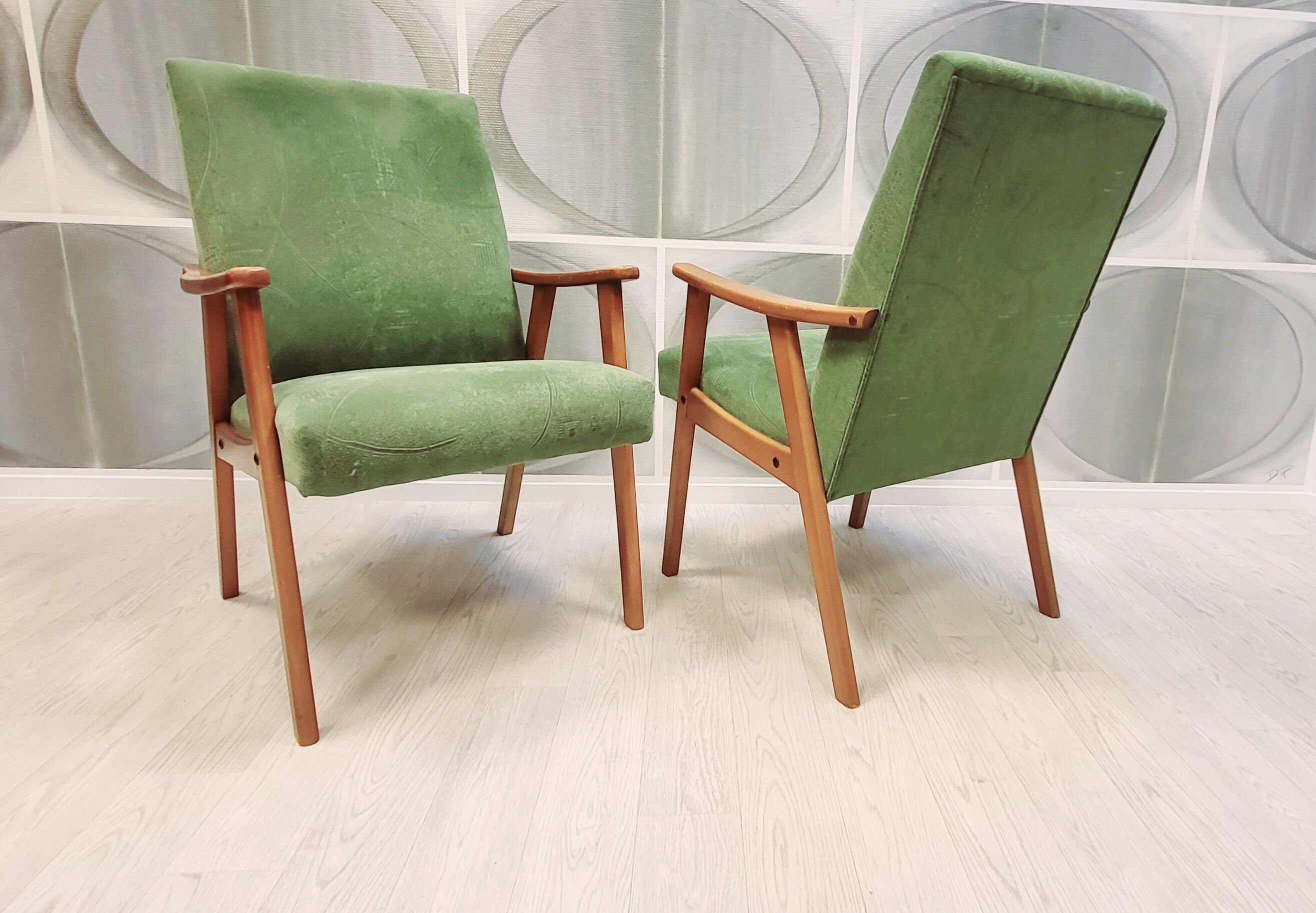 Two vintage armchairs