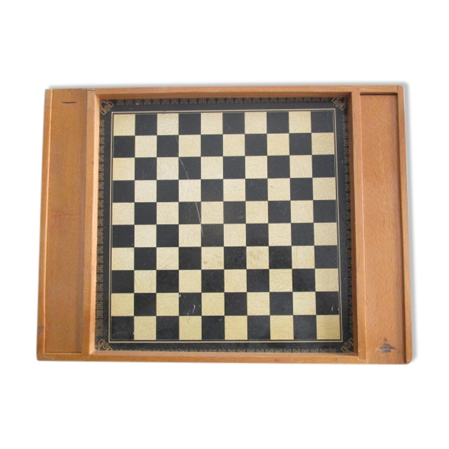 Boite de jeux en bois années 60'