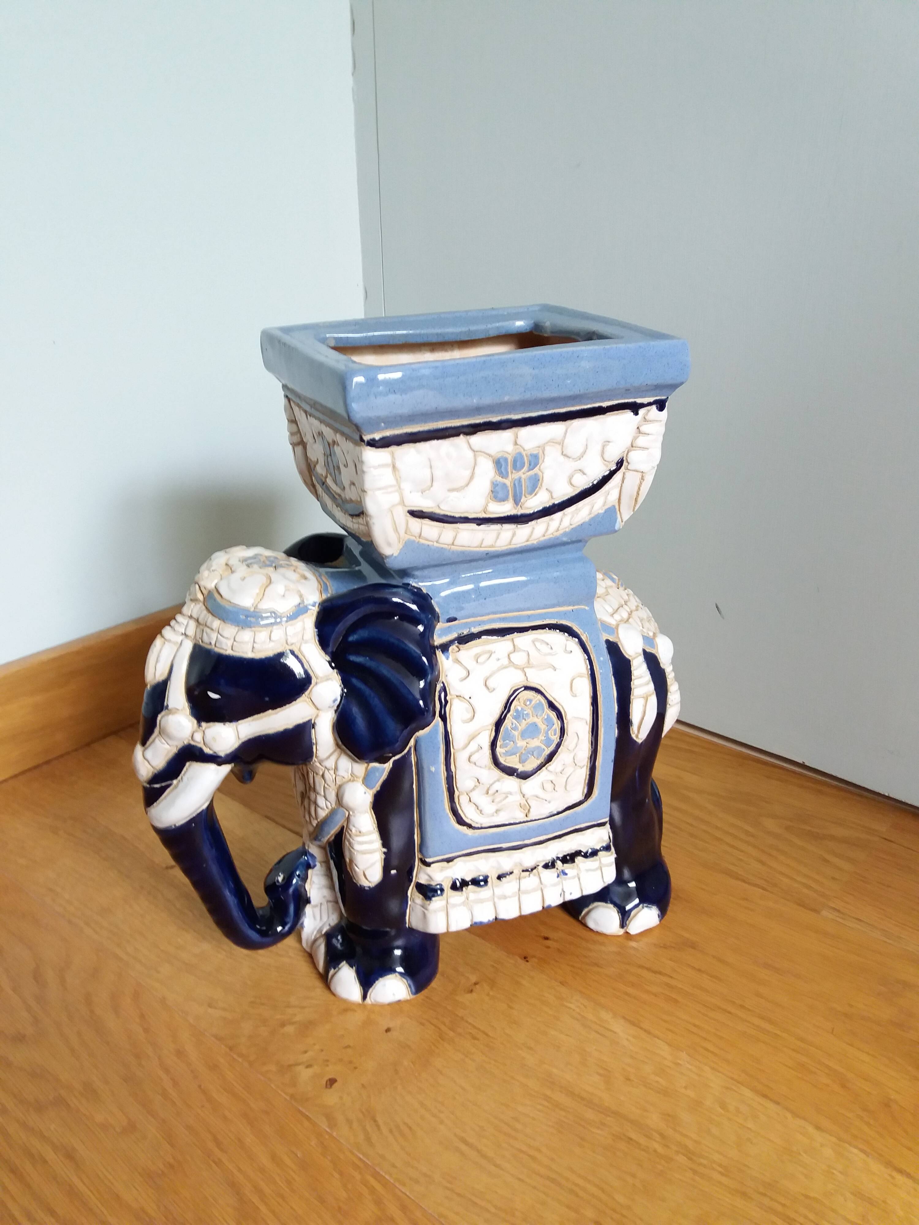 Elephant planter ceramic flower pot