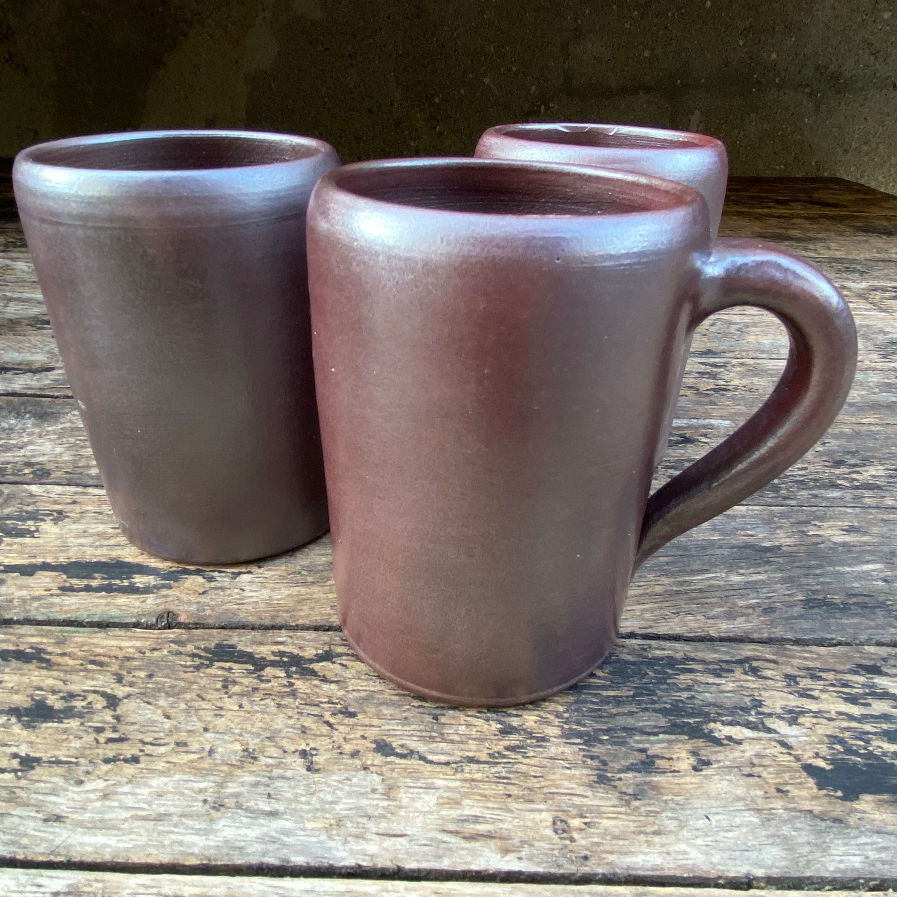 Set of 3 XL mugs in metallic sandstone-70s