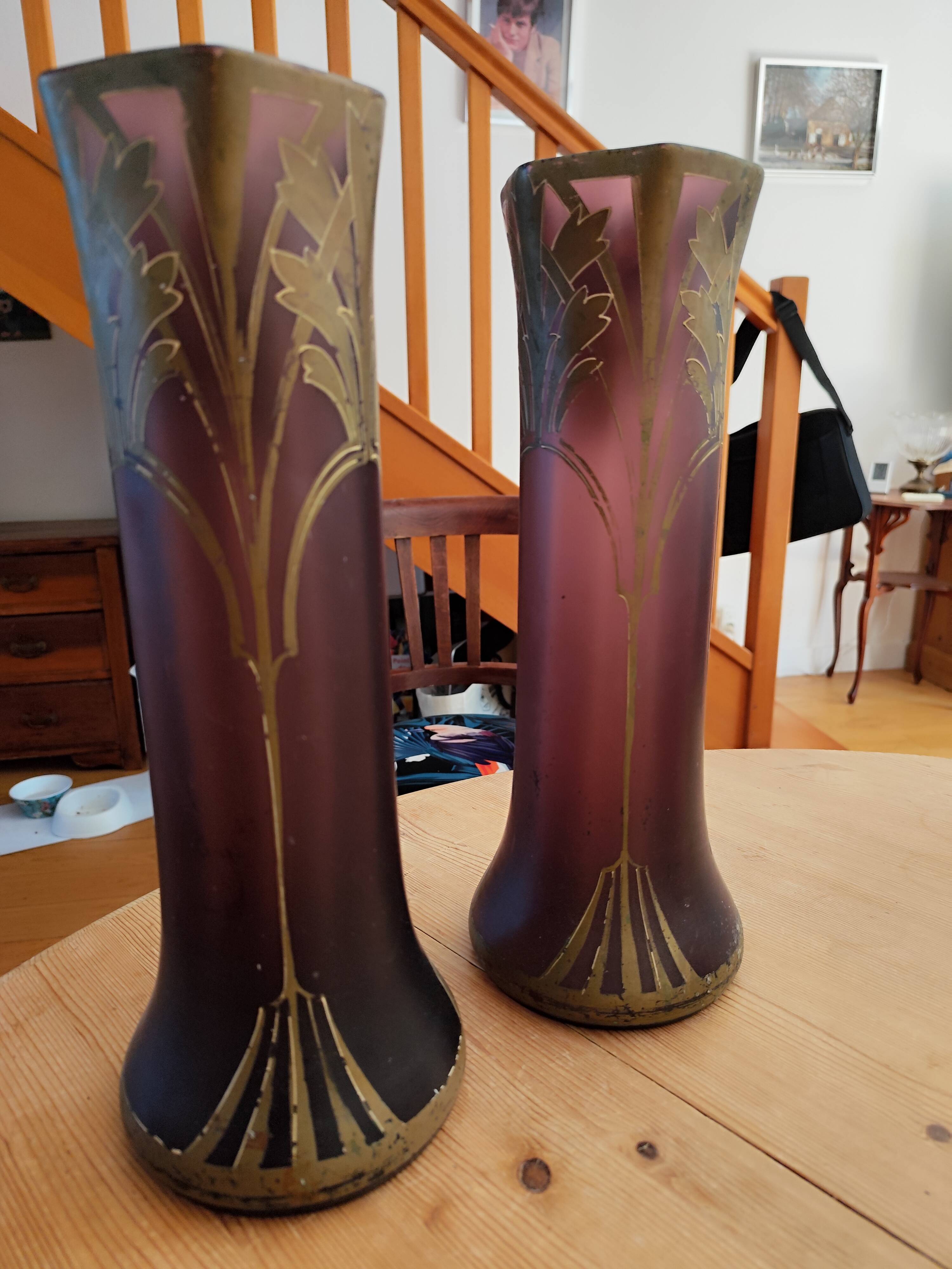 Pair of Art Nouveau vases